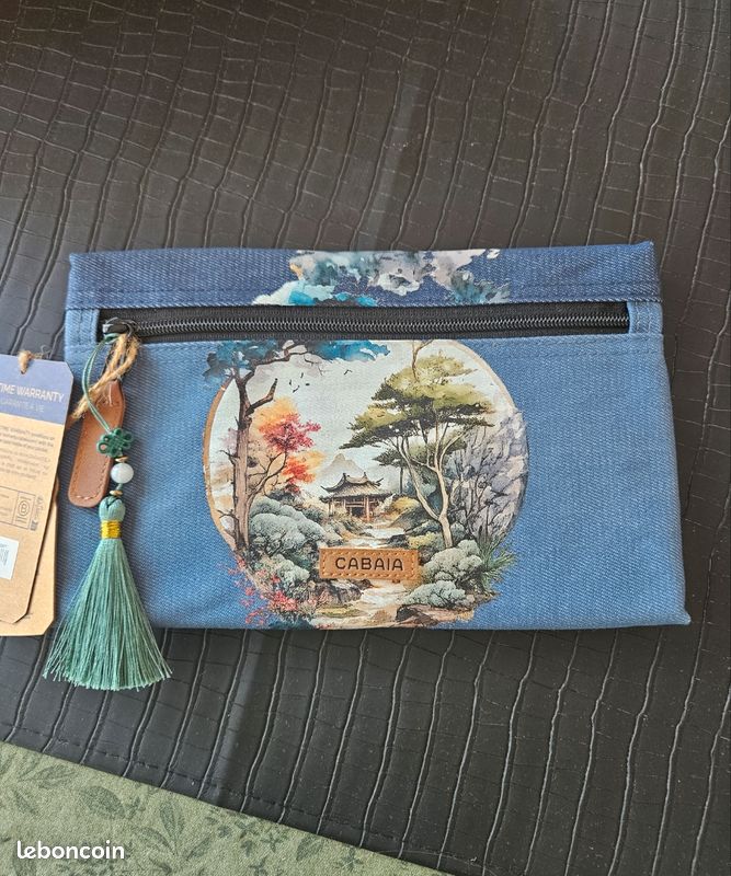 Pochette avant Cabaïa neuve customisée paysage japonisant (image 2)