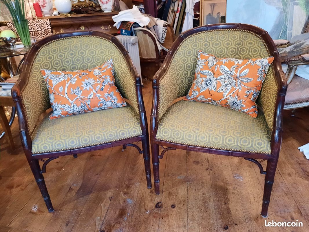 Fauteuil Et Table Art Déco D'occasion – Style Colonial