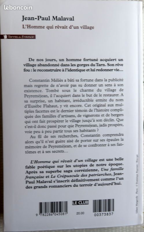 Terroir/Historique - L'homme qui rêvait d'un village - Jean-Paul Malaval (image 2)