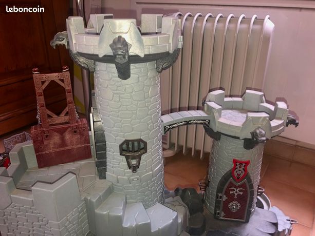 LOT PLAYMOBIL CITADELLE Du Dragon Vert Avec Boite- Cheval- Dragon