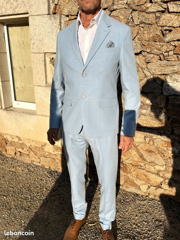 Veste Costume Mariage Devred Costume Bleu Gilet Costume Bleu