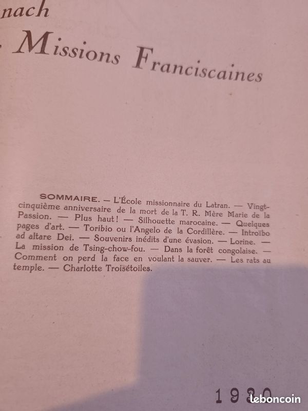 Almanach des missions franciscaines 1930 (image 3)