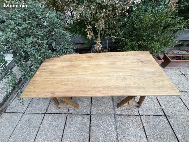 Table tréteaux bois (image 3)