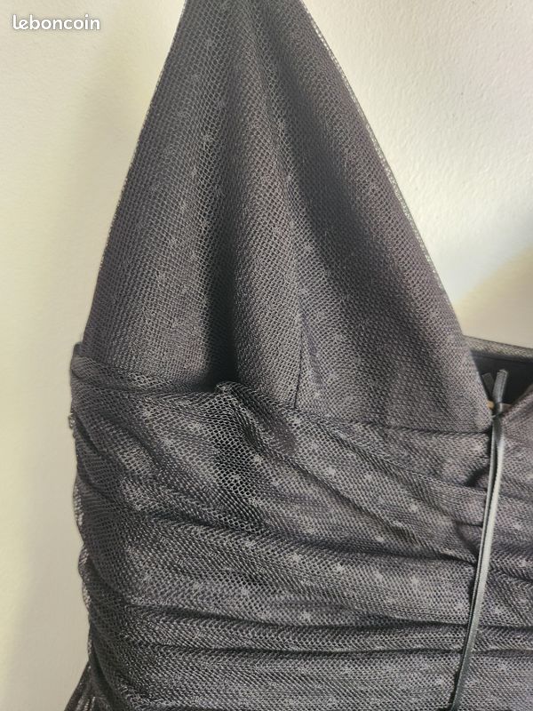 Robe longue de soirée noire en tulle - Liu Jo Milano - Neuve avec étiquette - Taille 38 (image 8)