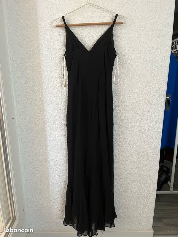 Robe Karen Millen 100% Soie - Taille 8 - Noir - Style Robe Fourreau - Occasion Très Bon état