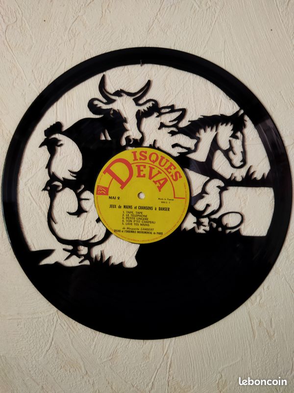 Disque vinyle découpé "la ferme" (image 1)
