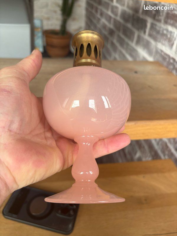 Lampe Berger Opaline Rose - Véritable De Lorraine - Wallerystal Diffuseur