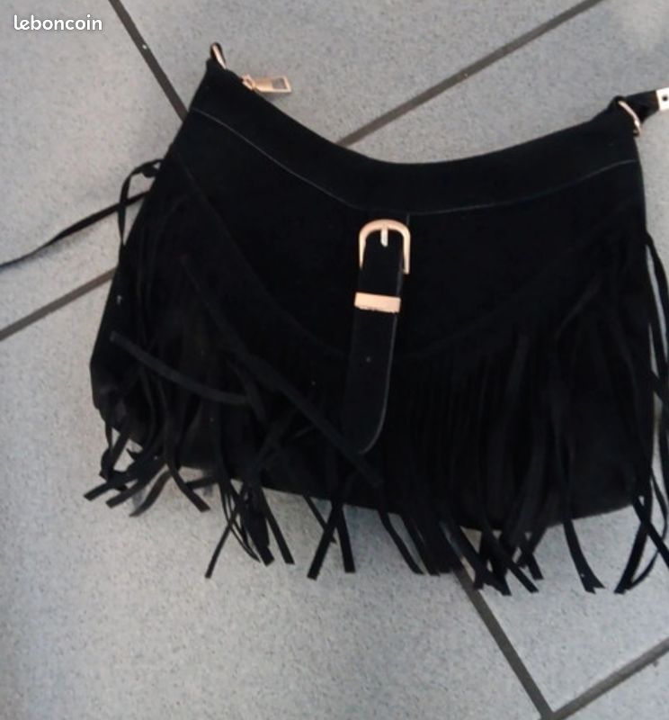 Sac suédine noir neuf Accessoires Bagagerie