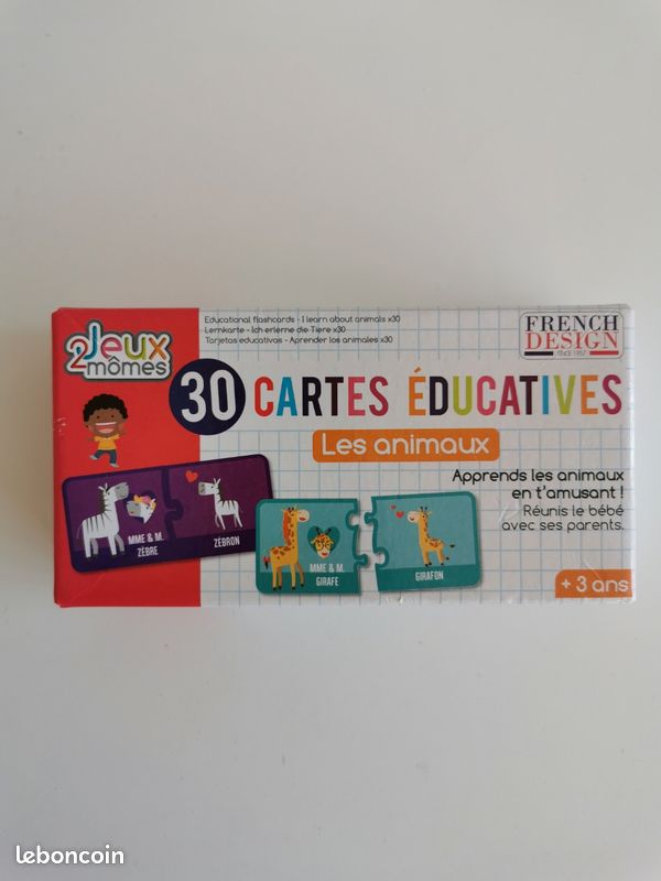 Cartes éducatives - Les animaux - Jeu 2 Momes (image 1)