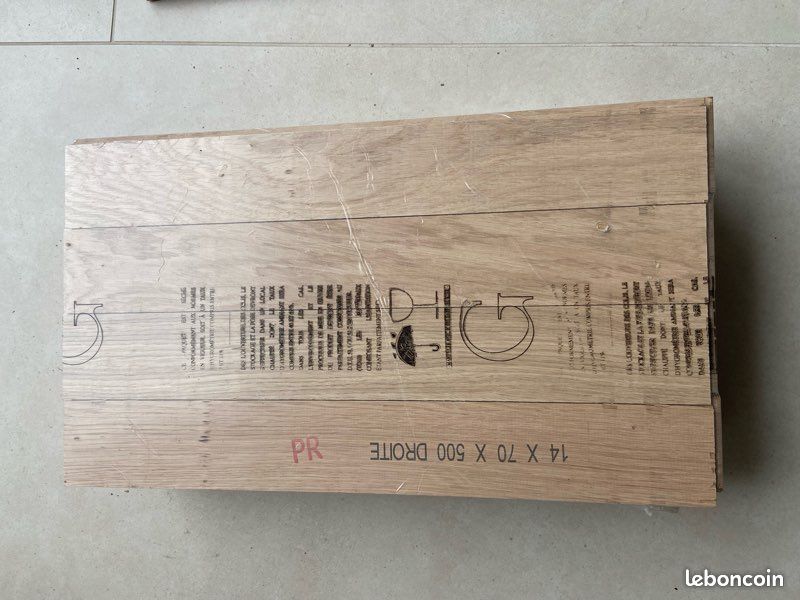 Parquet bois chêne, bâton rompu 14x70x500 (image 1)