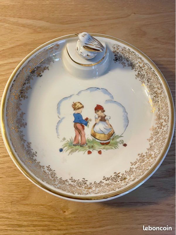 Belle Assiette Chauffante Porcelaine Limoges Années 1950 (image 1)