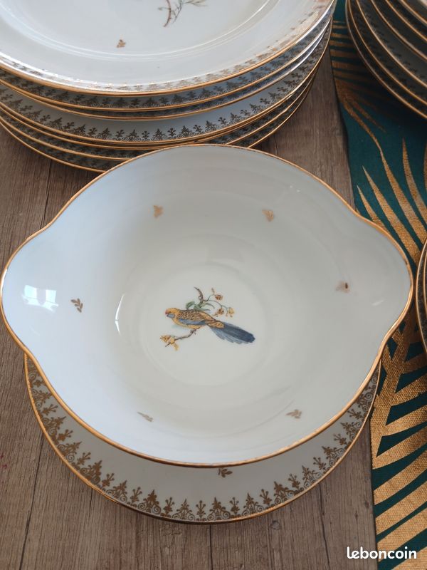 Service complet Porcelaine de Limoges véritable 48 pièces G.D.A Gerard Duffraisseix Abbot (image 8)