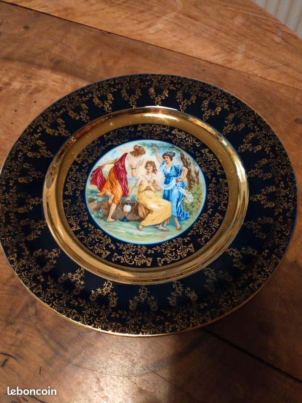 Assiette ancienne en porcelaine de Bohème (image 2)