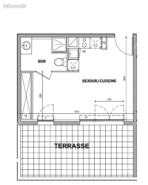Appartement 1 pièce 26 m² · à Marseille · 26 m² · 484 €/mois