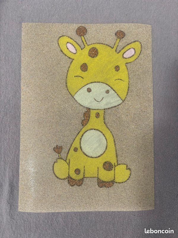 Tableau de sable, fait main girafe (image 2)