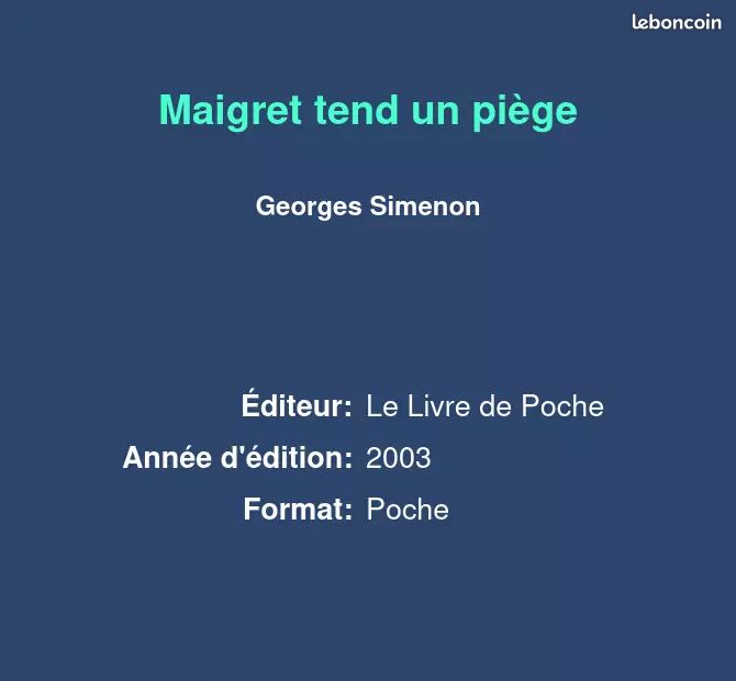 Maigret tend un piège - Georges Simenon (image 2)