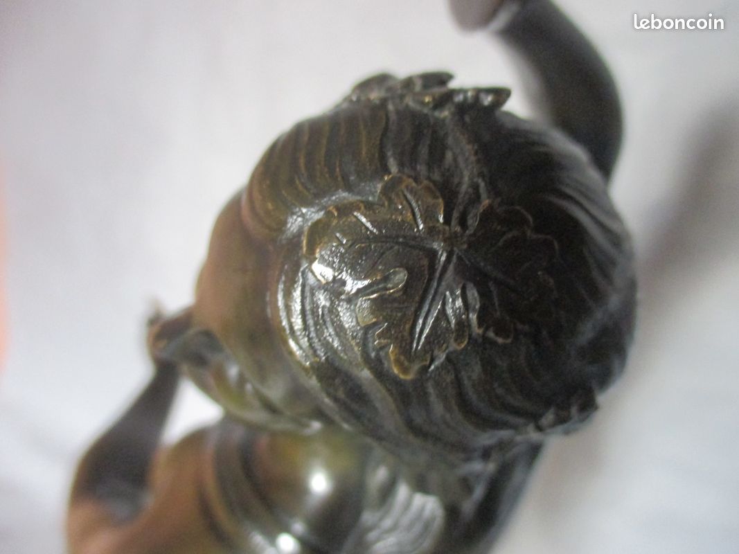 Ancienne sculpture bronze "Danseuse aux cymbales" (image 13)