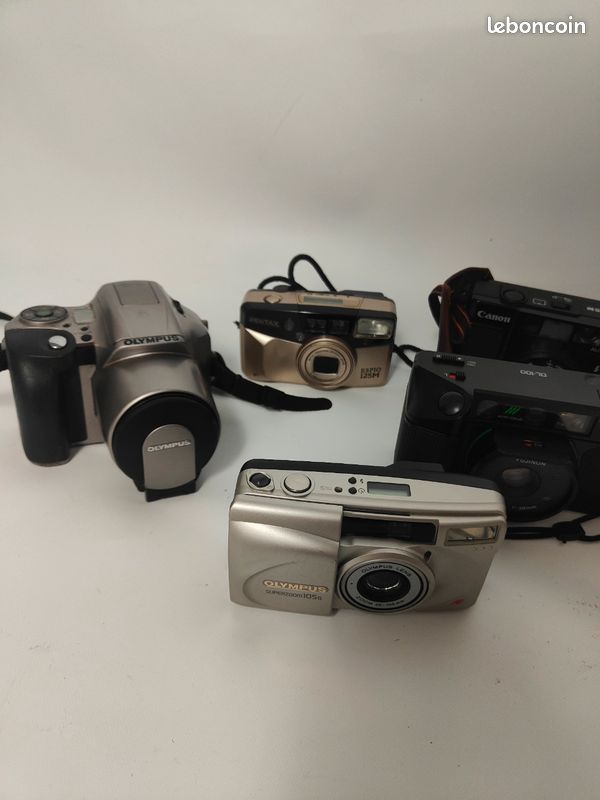 Lot De 6 Appareils Photo Argentiques - Dont Canon Canonet QL17 - Occasion