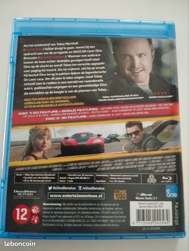 Blu ray 3D Need for speed VO (image 2)