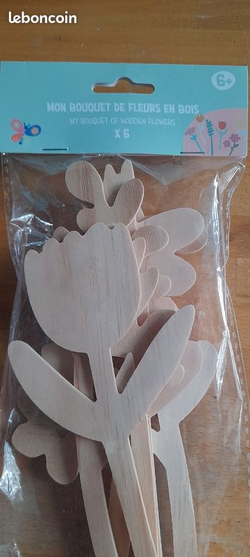 Lots de fleurs en bois (image 2)