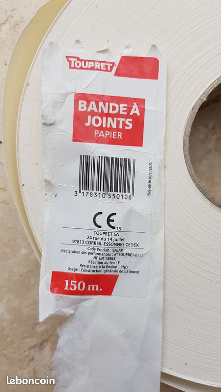 Bande à joints papier TOUPRET 140 mètres (image 2)