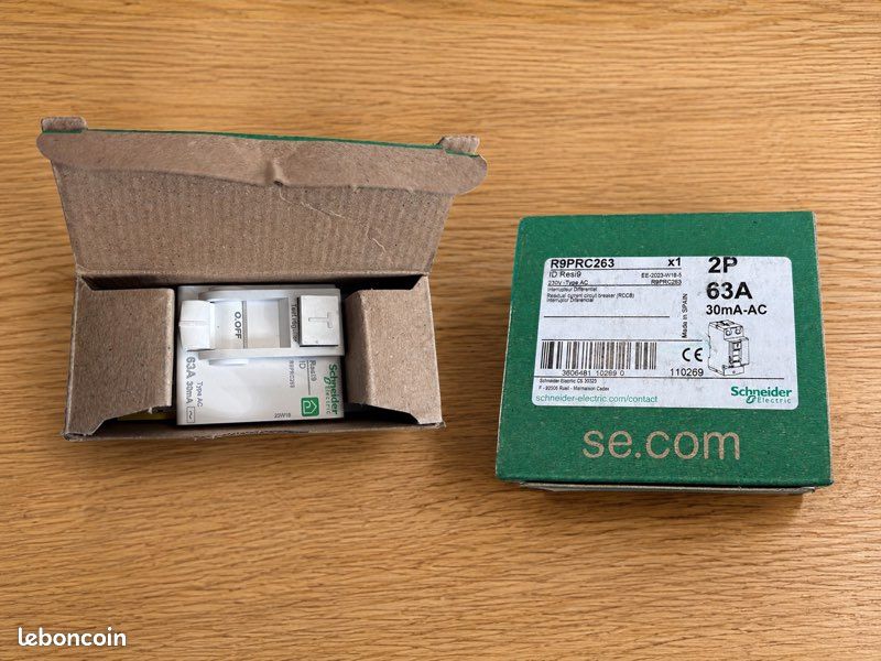 Schneider -Rési 9- inter différentiel -2P-63A-30mA-Type AC peignable (image 1)