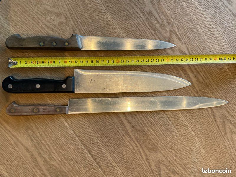 Lot De 3 Couteaux De Cuisine En Acier Inox Vanadium - Couteau à Découper Inclus