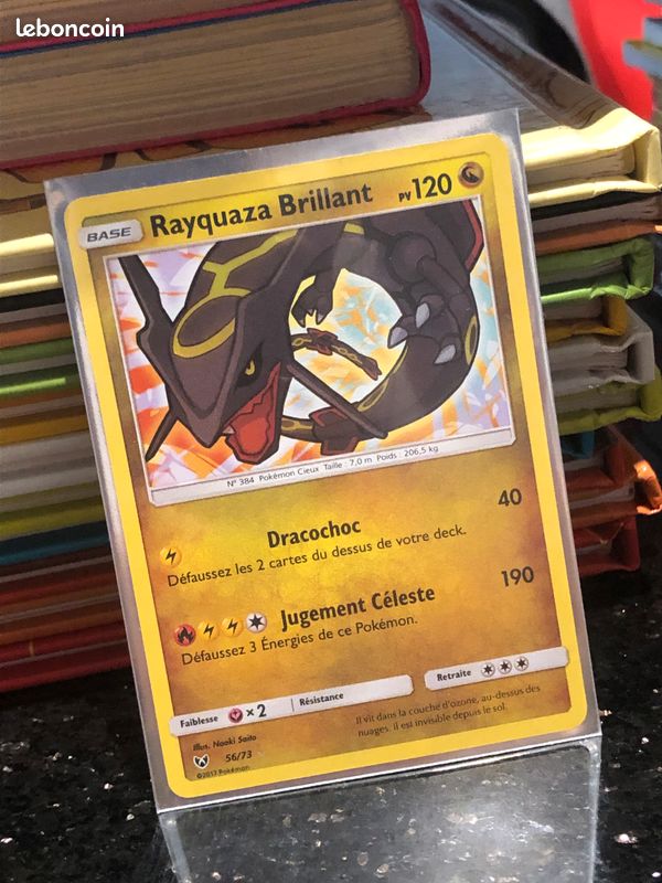 Pour collectionneurs carte rare Pokémon rayquaza brillant (image 1)