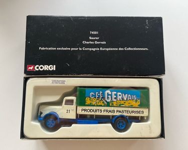 Old vehicle, Saurer, Charles Gervais, Fresh products, Corgi 74501, complete