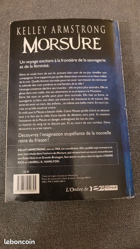 Livre Roman " Morsure " de Kelley Armstrong (image 3)