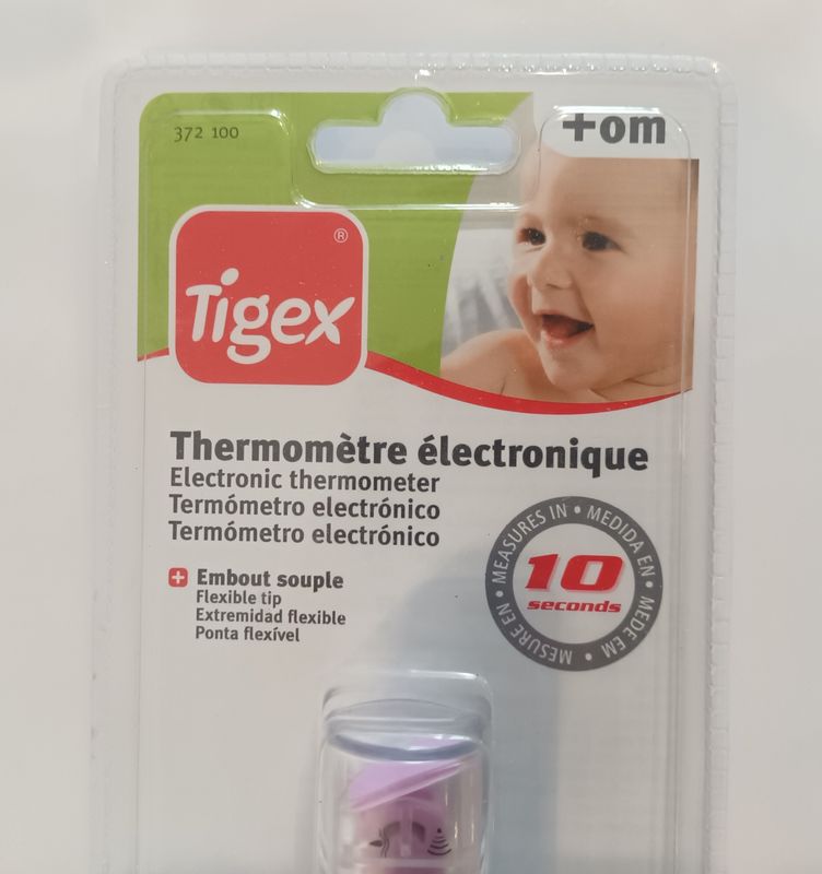 Thermomètre rectal bébé électronique embout souple de Tigex sur allobébé