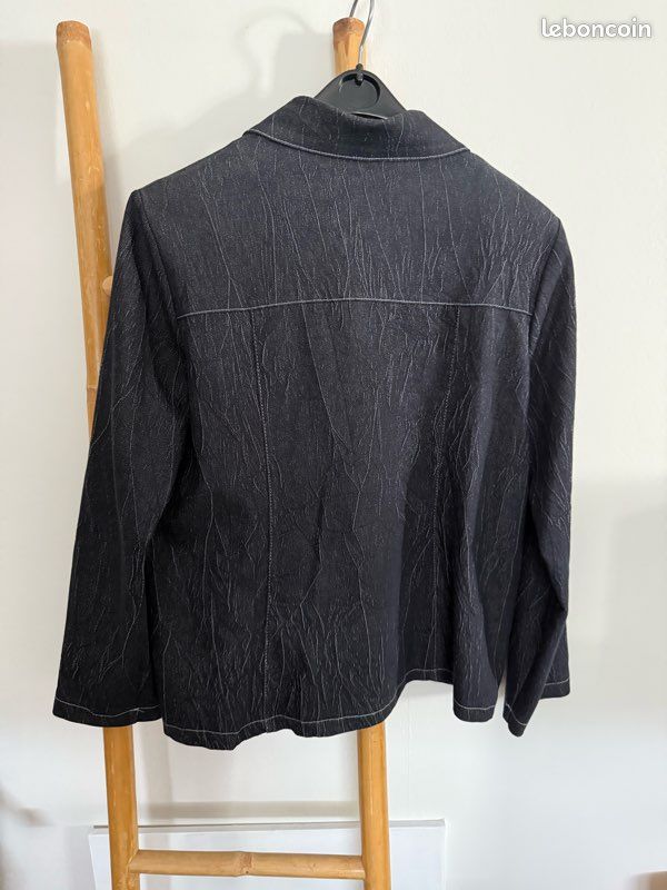 Ensemble veste pantalon taille élastique neuf 44 C&M Paris (image 3)