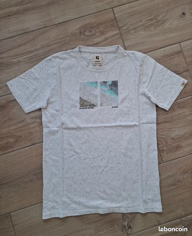 T-shirt Fille Garcia, Taille 10/12 Ans, Bleu, Très Bon état Occasion