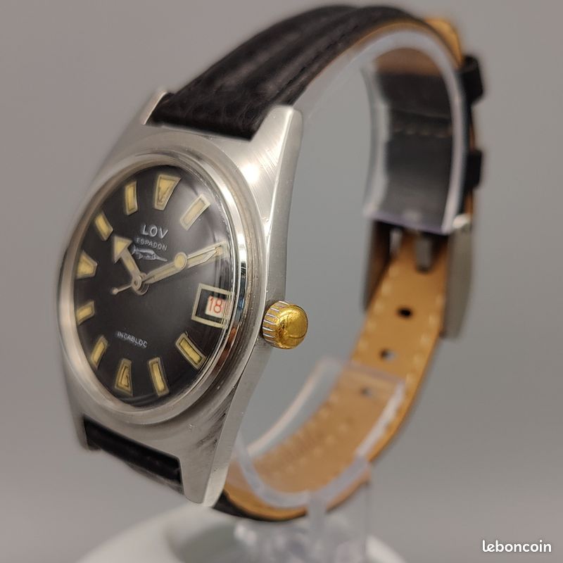 Montre Lov Espadon 1970 Vintage Mécanique Plongeuse Française Révisée (image 2)