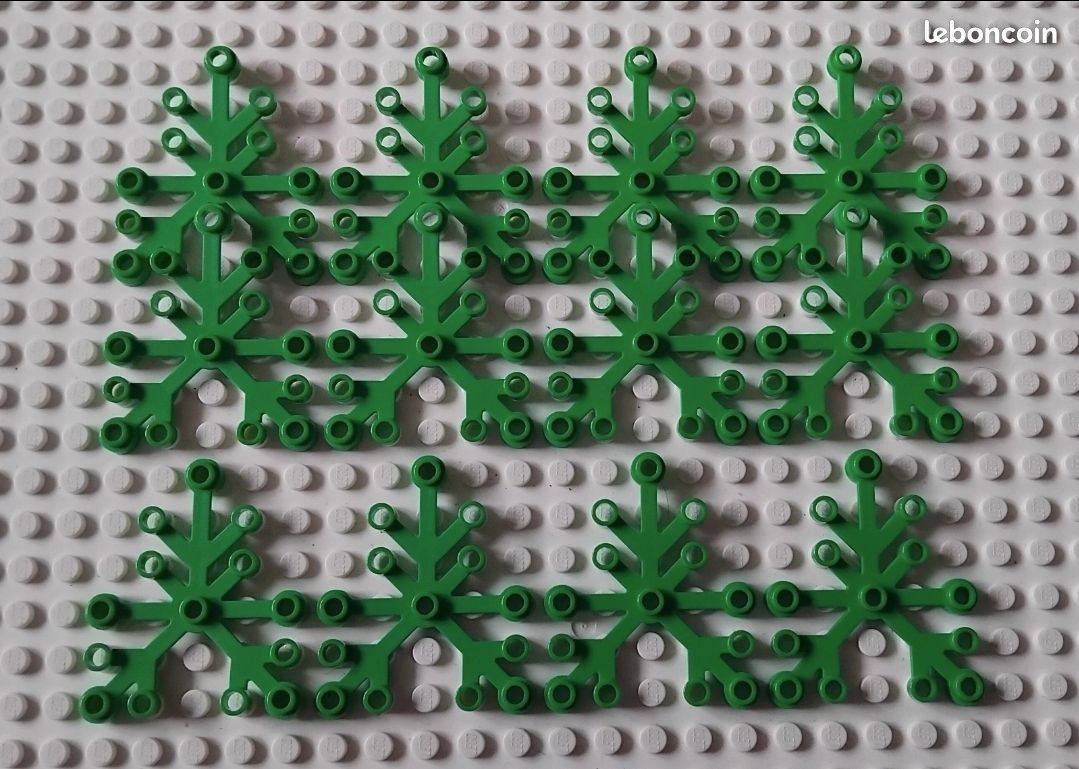 2. Lot de 12 grande feuilles Lego verte (image 1)