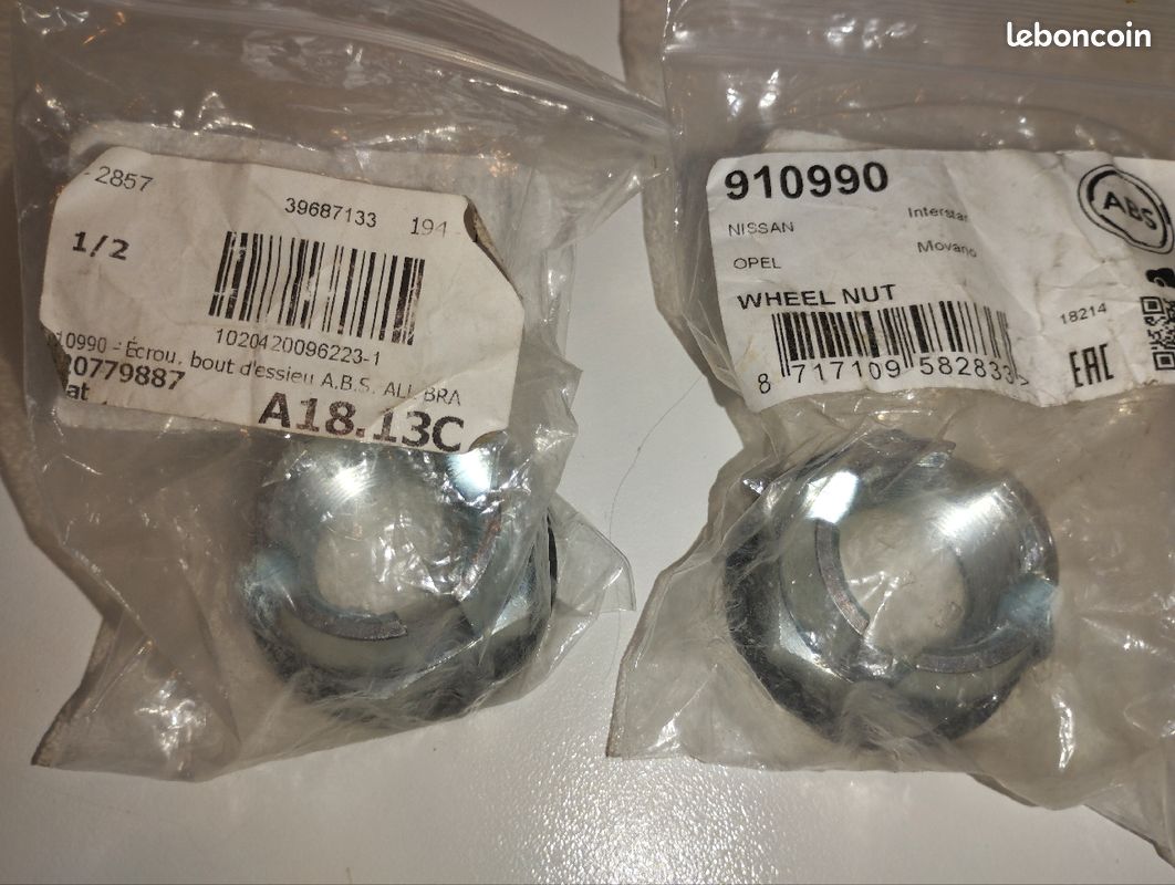 2 Écrous cardan neufs sortie essieu Renault Master ... - Équipement auto