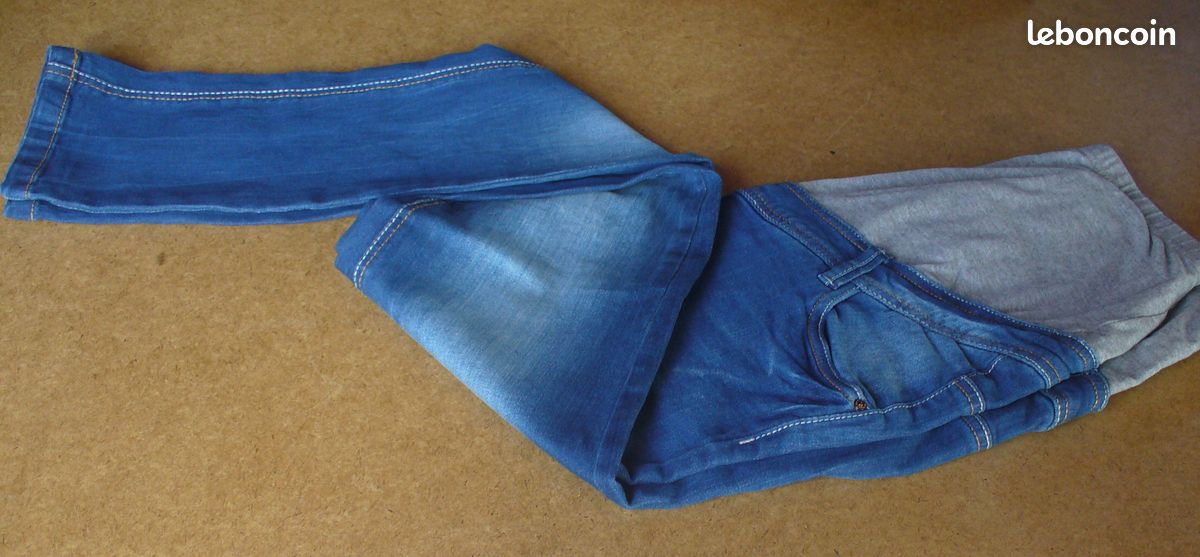 Jeans de grossesse T40 - Vendu à l'unité - 1 Noir 3 Bleus Taille 40 - L · Très bon état (image 12)