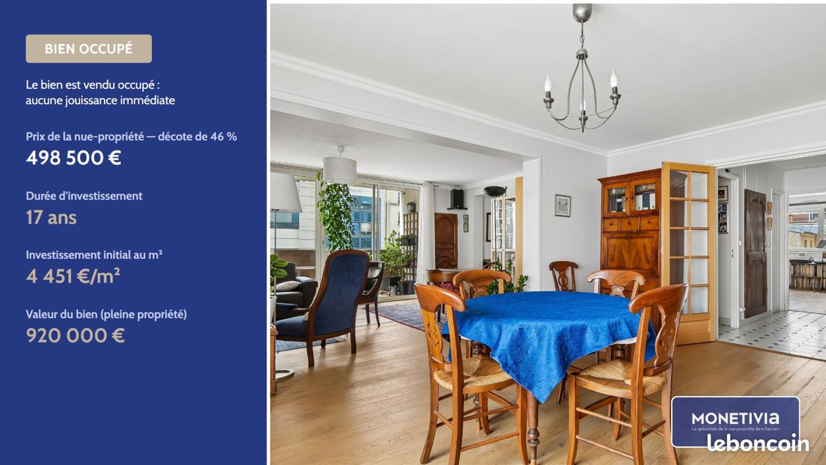 Appartement 5 pièces 114 m² · à Paris · 114 m² · 498 500 €