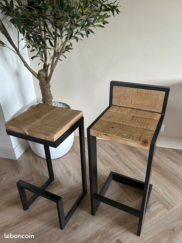 4 tabourets loft industriel (image 1)