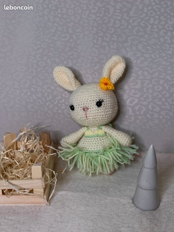 Alice la lapine hawaïenne, Amigurumi, Peluche, Crochet (image 1)
