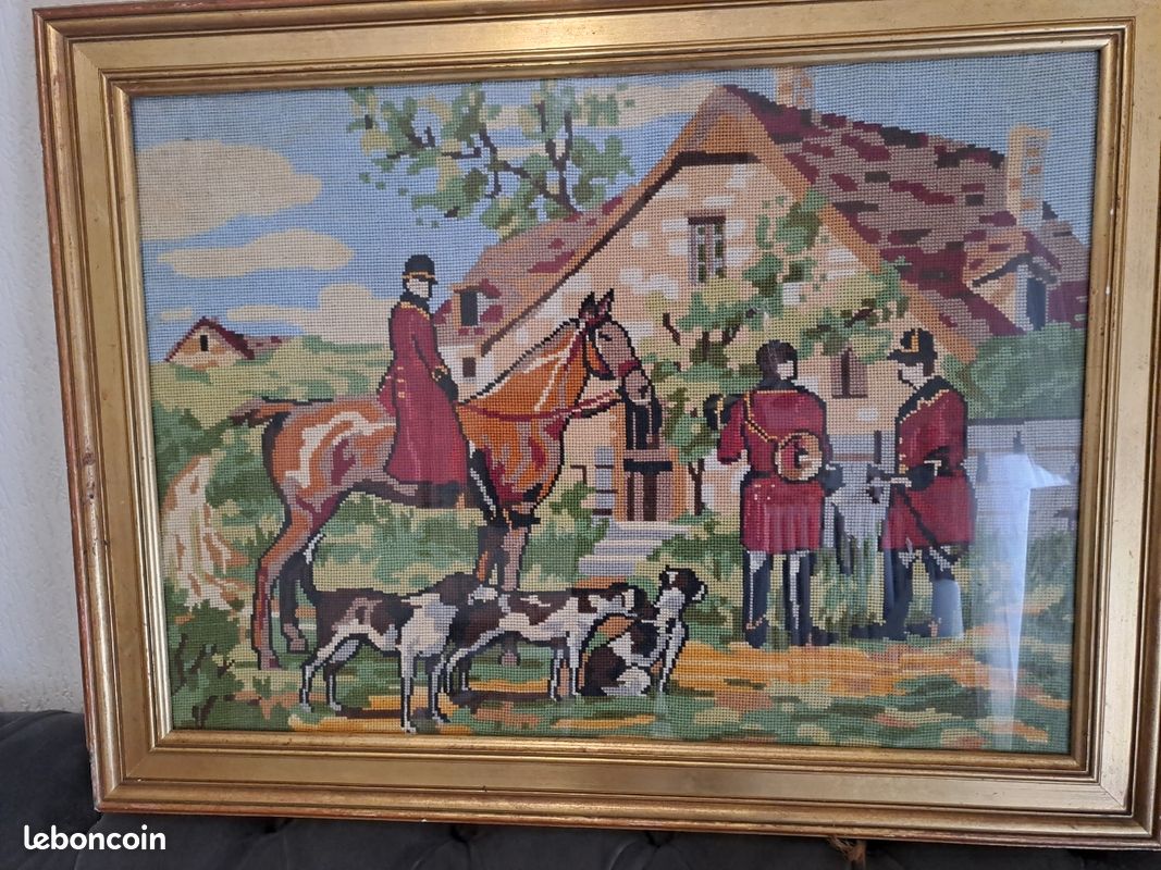 Ancienne Tapisserie Bulgare Brodée Main - Multicolore, Style Vintage/retro, Fait Main
