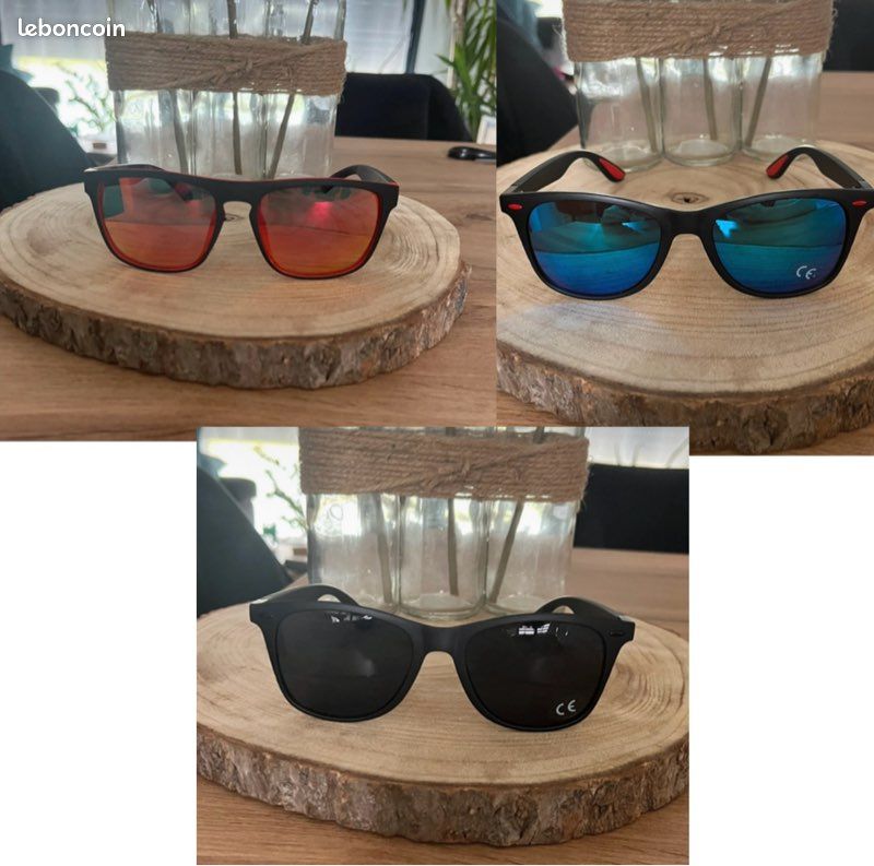 Lunettes de soleil homme neuves verres miroir Accessoires