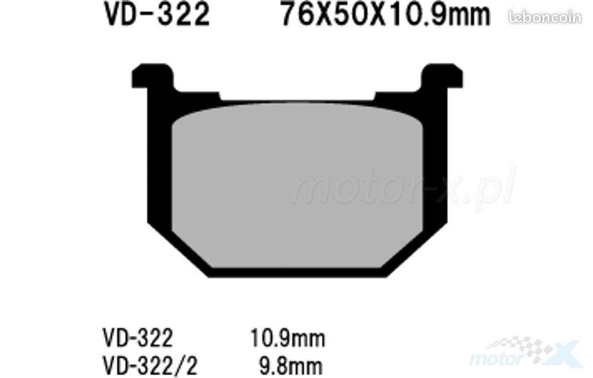 Plaquettes VESRAH pour SUZUKI 80-88 GV GS GSX GN RM (image 2)