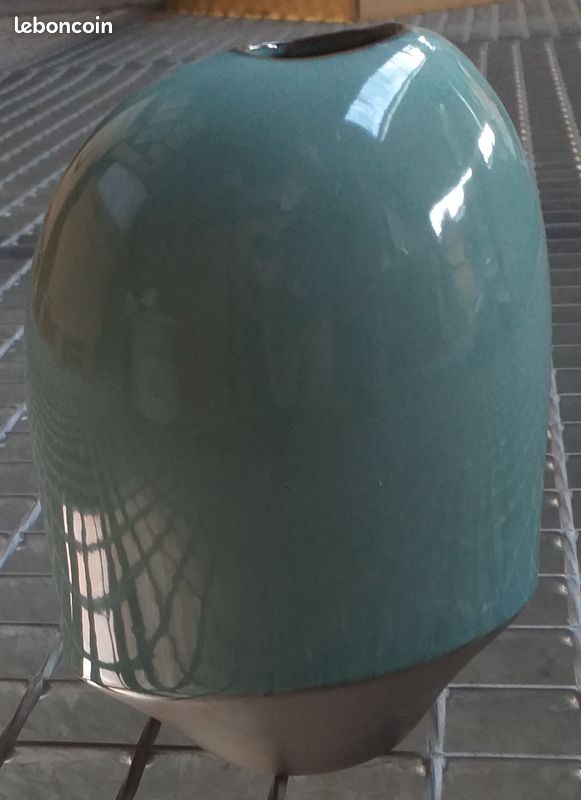 Vase en Grès Bleu Vert d'eau Hauteur 16 cm diamètre 12 cm (image 3)