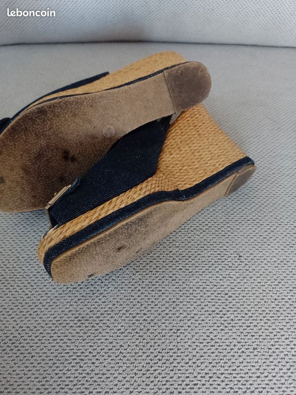 Chaussures compensées femme esprit jeans (image 4)