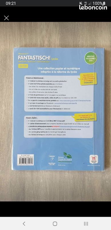 Livre manuel scolaire allemand seconde générale Lycée pierre Méchain laon (image 3)