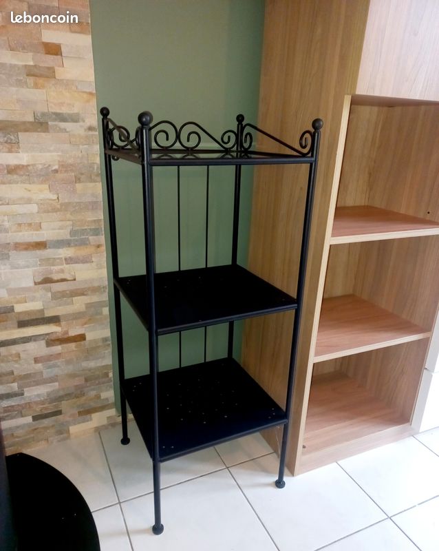 Etagère guéridon métal et verre (image 4)