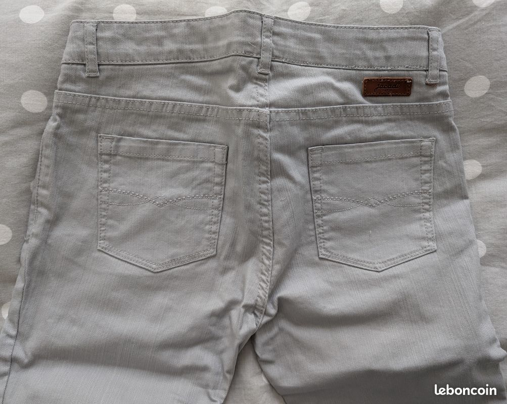 Pantalon Jacadi pour enfant, 12ans (152cm), gris clair, neuf jamais porté, avec étiquette (image 4)