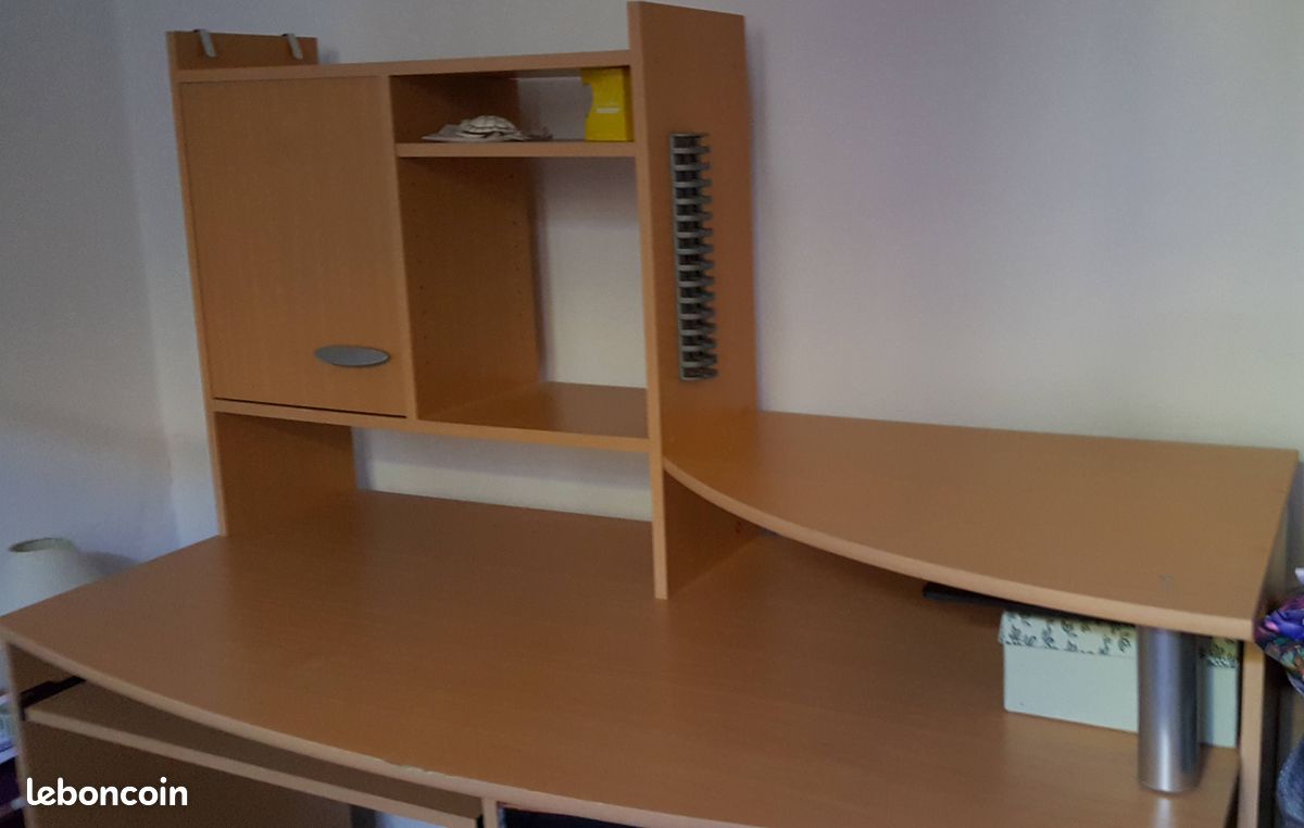 Grand bureau pour chambre ou espace de travail (emplacement ordinateur) (image 1)
