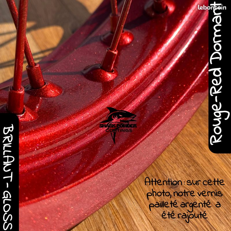 Poudre Rouge RAL 3020 Brillant 1kg - Thermolaquage (Shark Powder Coatings)